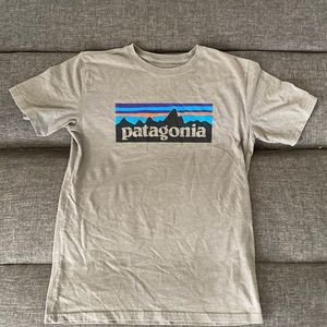 Gray Patagonia boys size large (12) t-shirt